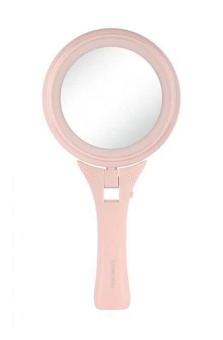 Hand Held Makeup Mirror Pink