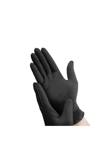 Vinyl Gloves Black Non Powdered - Large 100pc