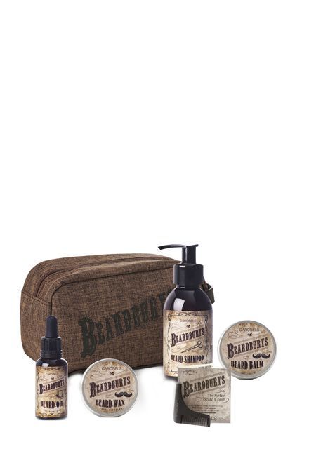 Beard Kit (Shampoo 150ml+Balm 50ml+Wax 50ml+Oil 30ml+Comb+Toiletry Bag)